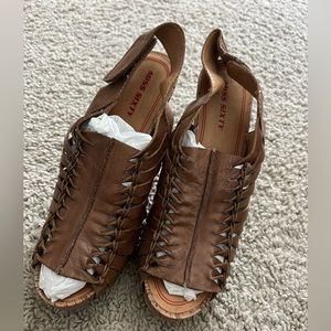 Miss Sixty Platform Leather Sandals 38.5